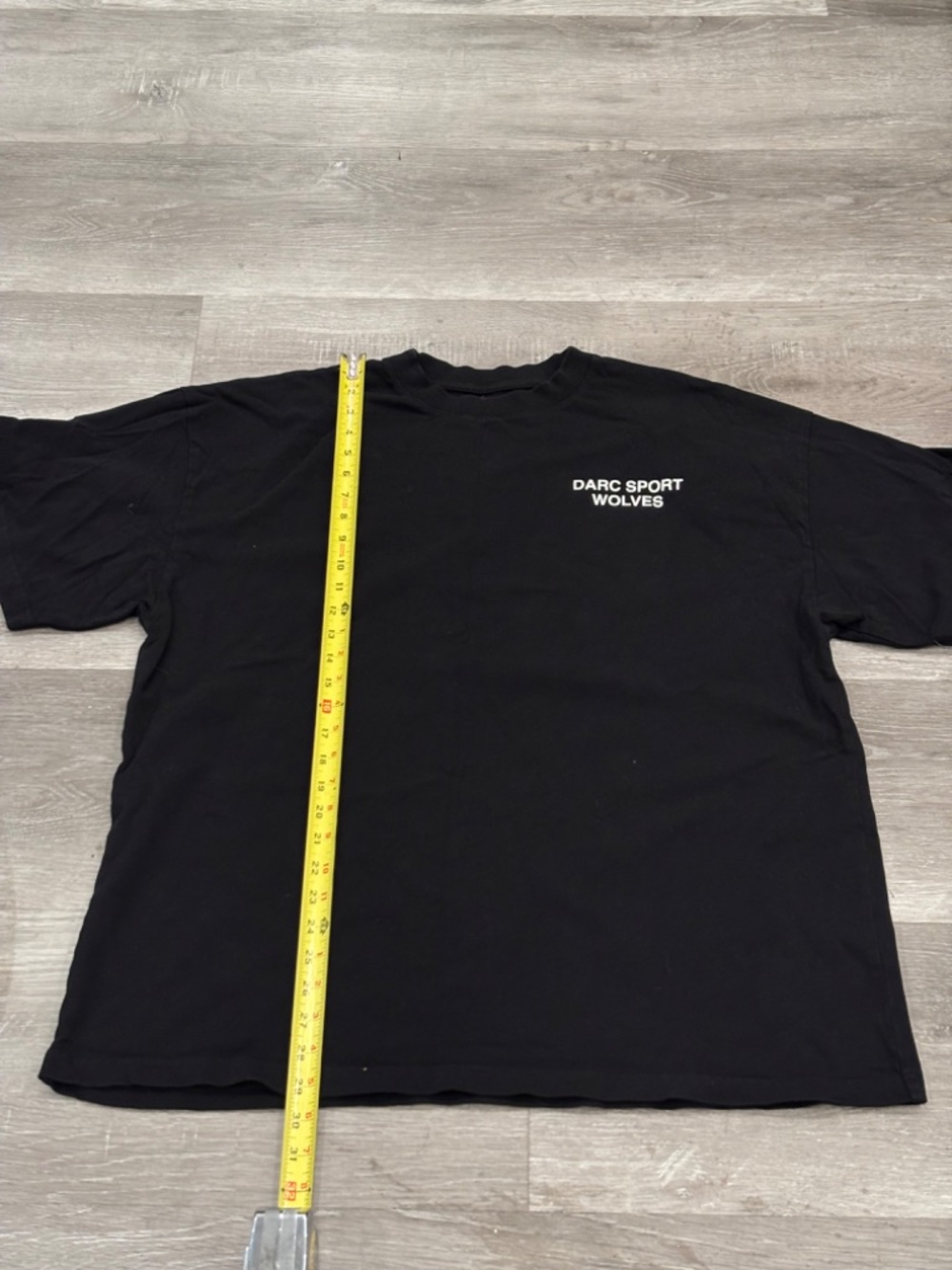 Darc Sport Wolves Only Us Logo T-Shirt Oversized Crew Black Short Sleeve Mens L - Picture 7 of 8